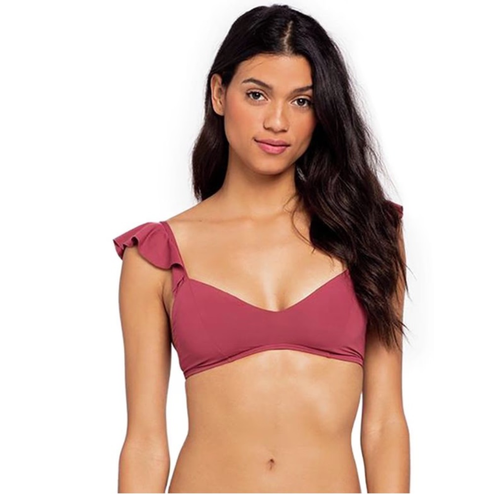 NWOT L*Space Harper bikini top currant